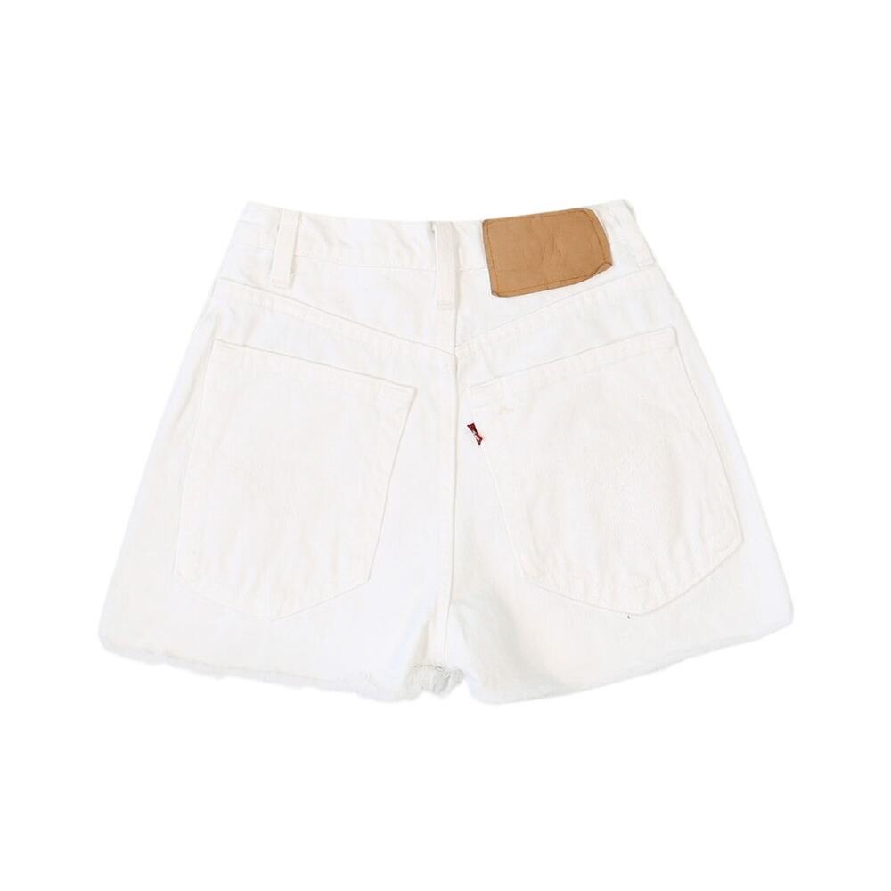 Vintage 90s Levi’s 512 White Distressed Shorts